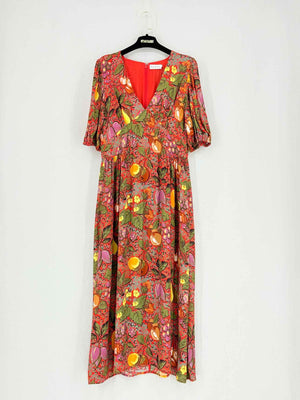 RHODE Gwyneth Red Multicolor Size US 10 Midi Dress