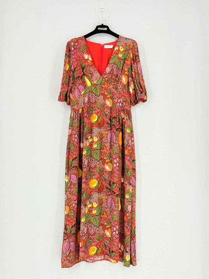 RHODE Gwyneth Red Multicolor Size US 10 Midi Dress