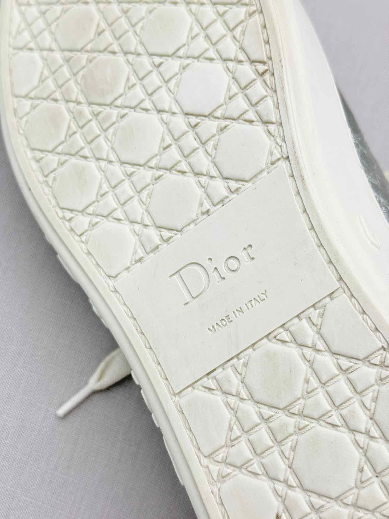 DIOR Low Top Metallic Silver Size EU 41 Sneakers