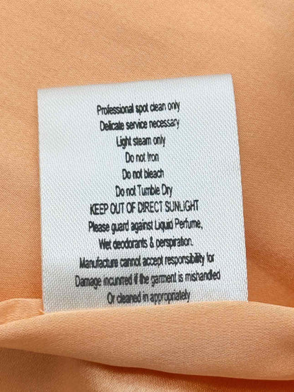 RACHEL GILBERT Cross Peach Cutout Size US 8 Long Dress