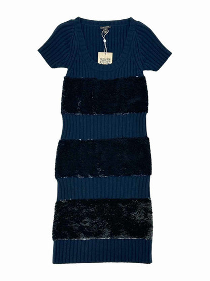 LOUIS VUITTON Navy Blue Size Medium Knee Length Dress