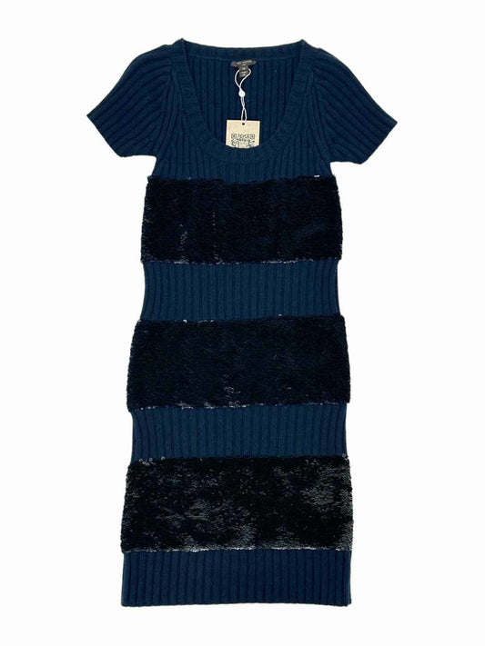 LOUIS VUITTON Navy Blue Size Medium Knee Length Dress