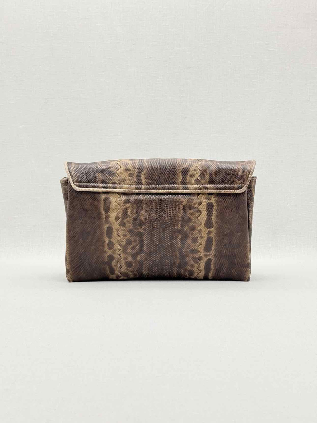 BOTTEGA VENETA Envelope Brown Clutch