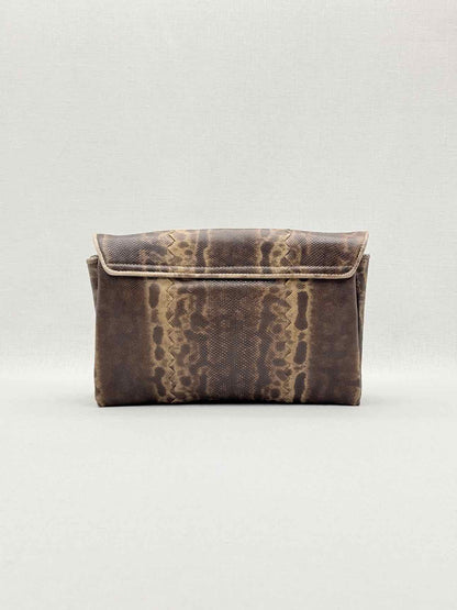 BOTTEGA VENETA Envelope Brown Clutch