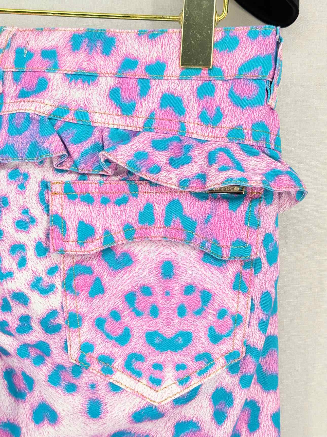 ROBERTO CAVALLI Pink Multicolor Size XSmall Jeans