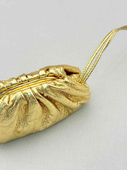 BOTTEGA VENETA Gold Metallic Coin Wallet