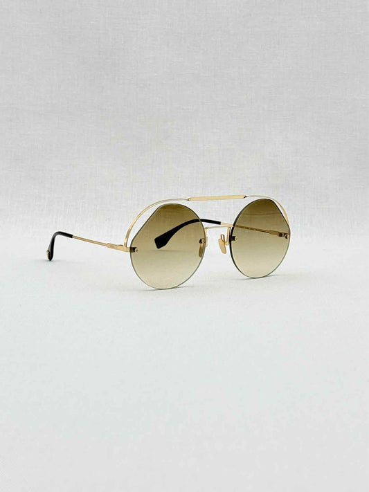 FENDI Gold Tone Sunglasses