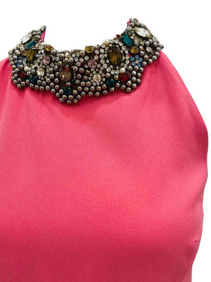 ALEXANDER MCQUEEN Halterneck Bubblegum Evening Dress