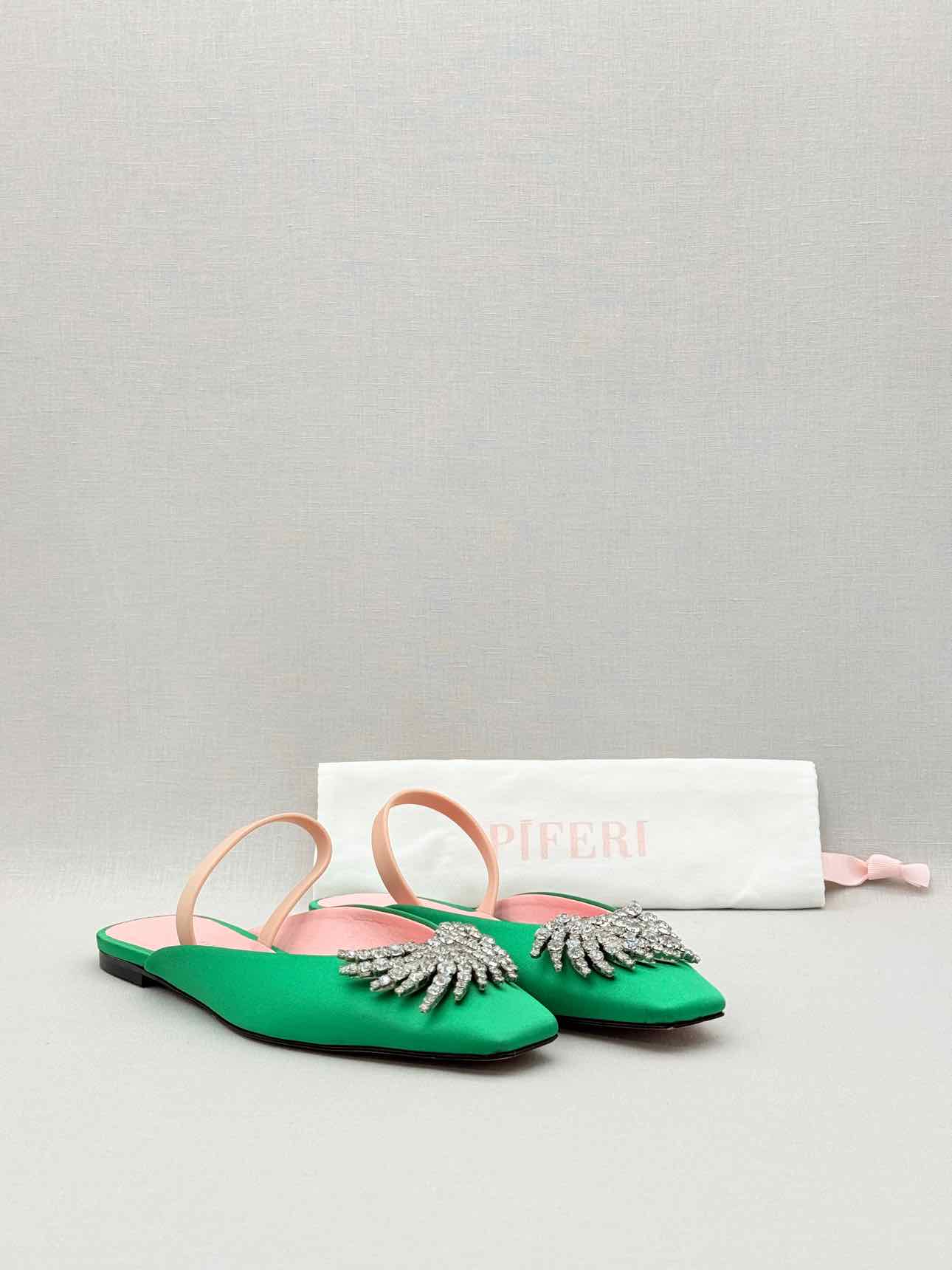 PIFERI Drizella Green Size EU 37 Mules