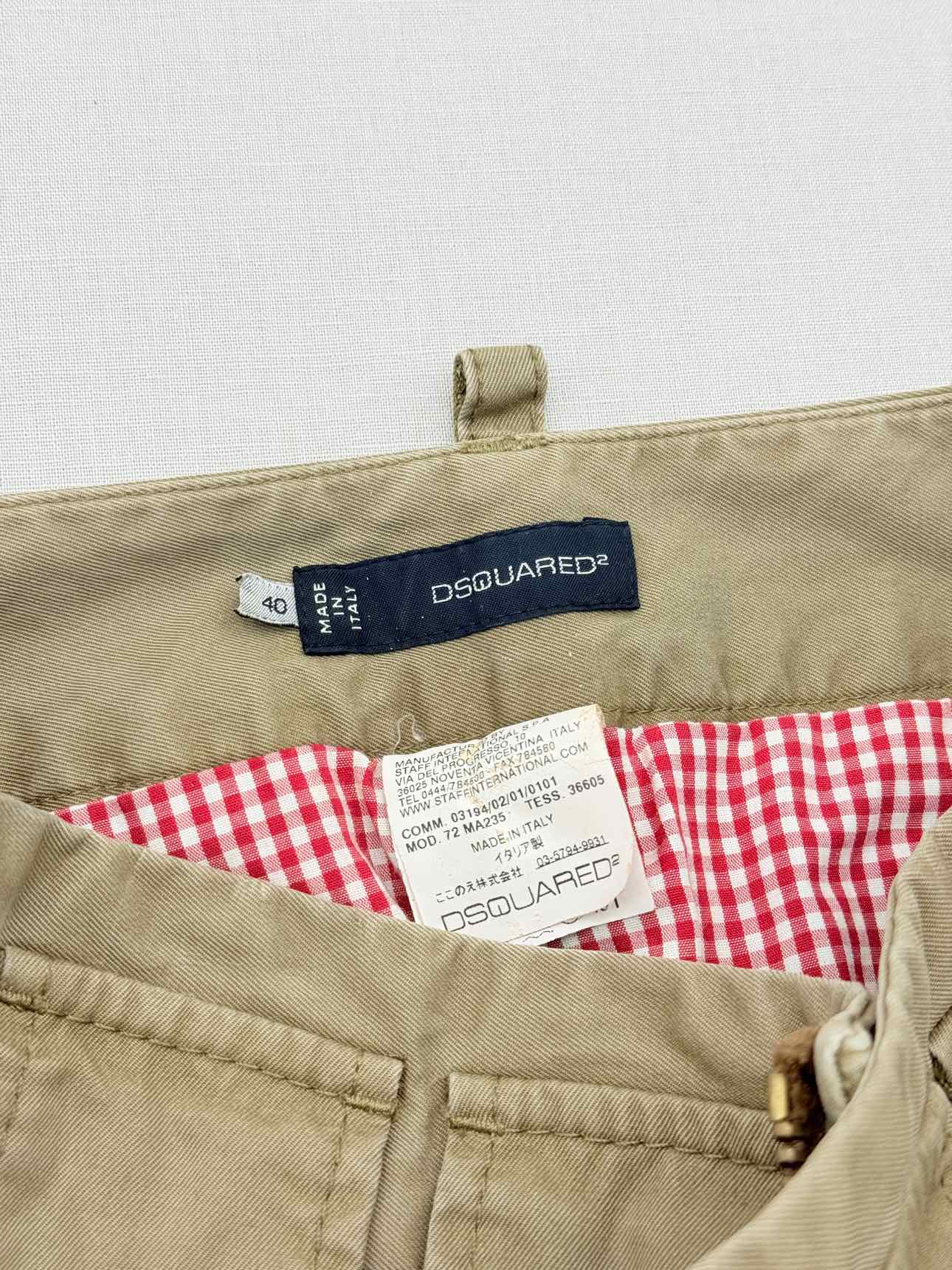 DSQUARED2 Military Khaki Size US 4 Mini Skirt