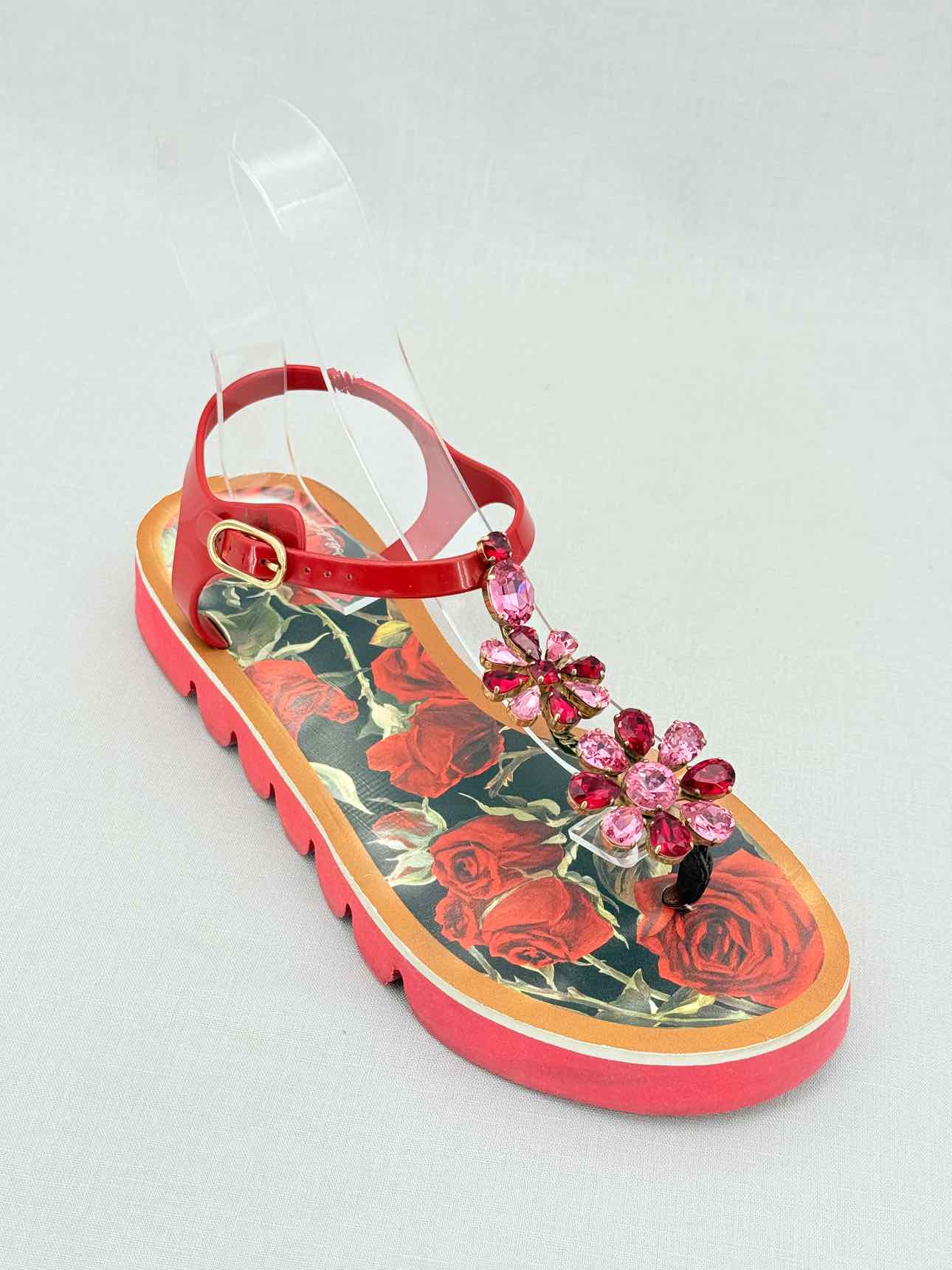 DOLCE & GABBANA Red Printed Size EU 40 Sandals