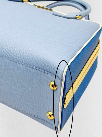 PRADA Pyramid Light Blue Top Handle