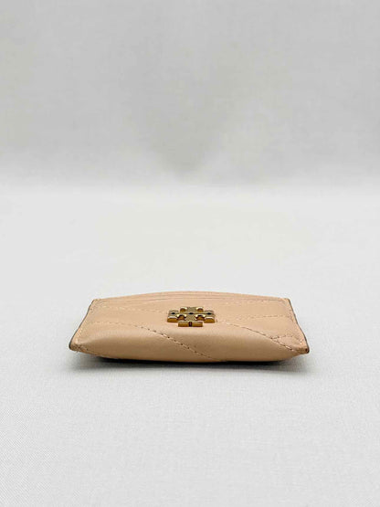 TORY BURCH Beige Chevron Quilted Card Case