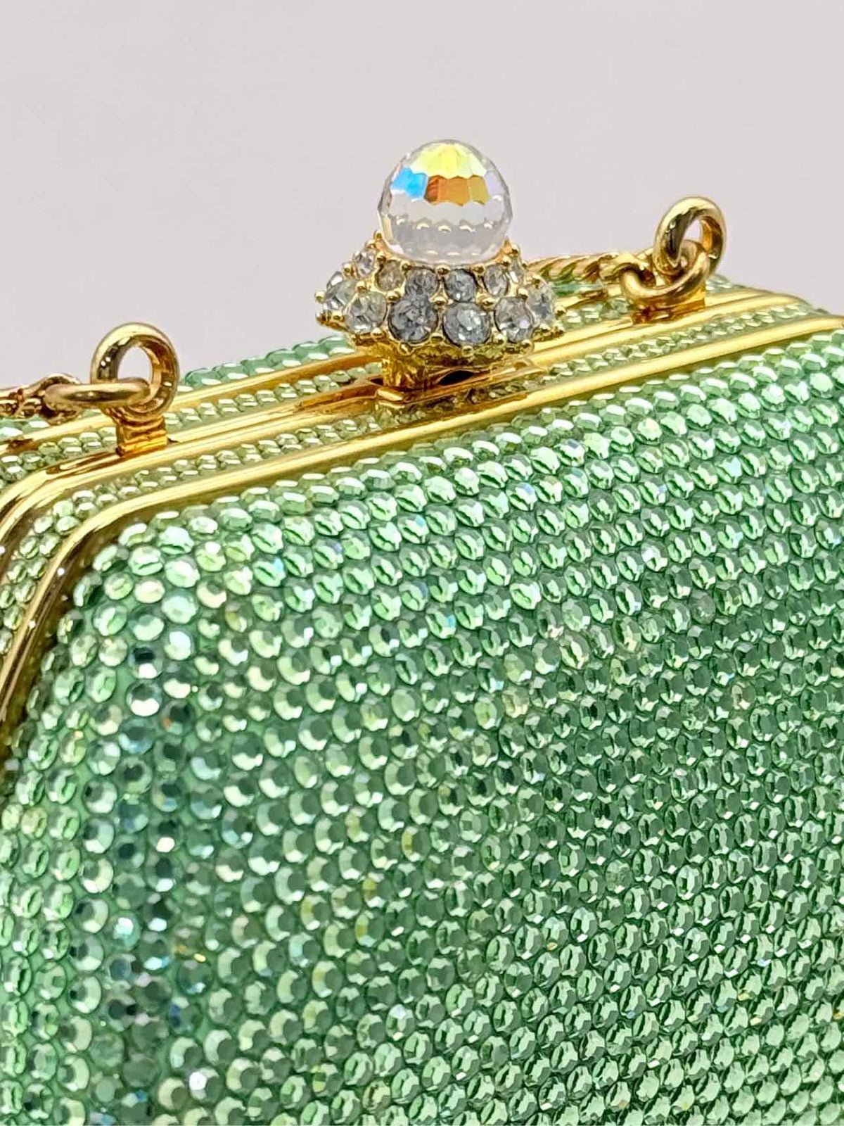 JUDITH LEIBER Minaudière Green Clutch