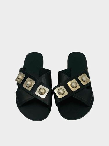 ANCIENT GREEK SANDALS Thais Black Sandals