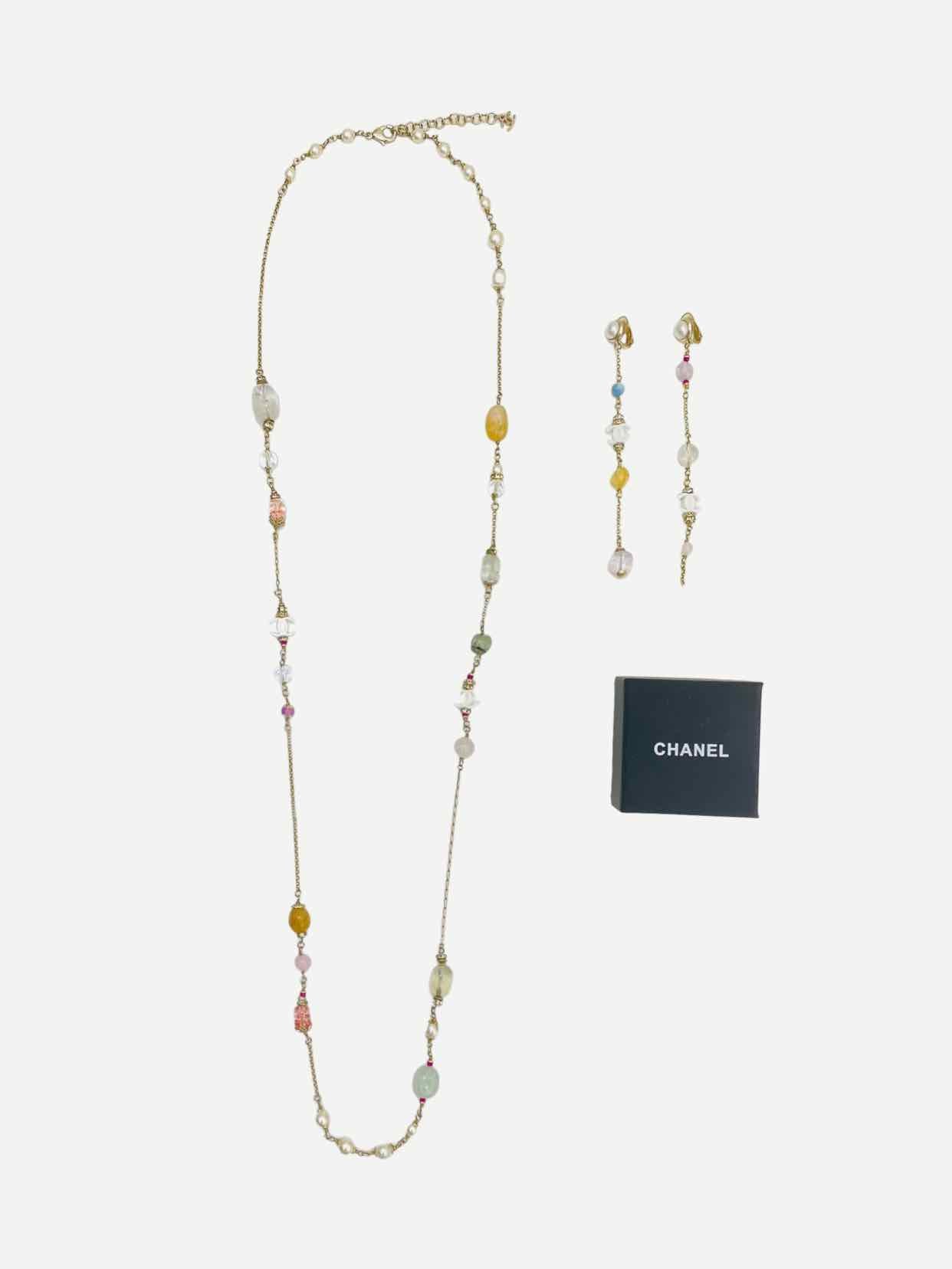 CHANEL CC Fashion Earrings & Necklace