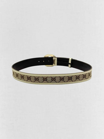 GUCCI Brown & Beige GG Belt