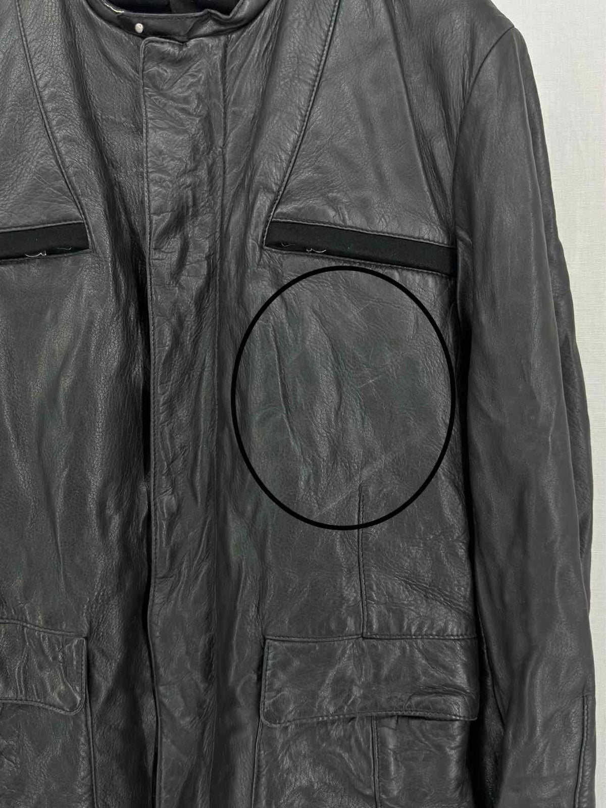 FERRAGAMO Black Distressed Size US 38 Jacket