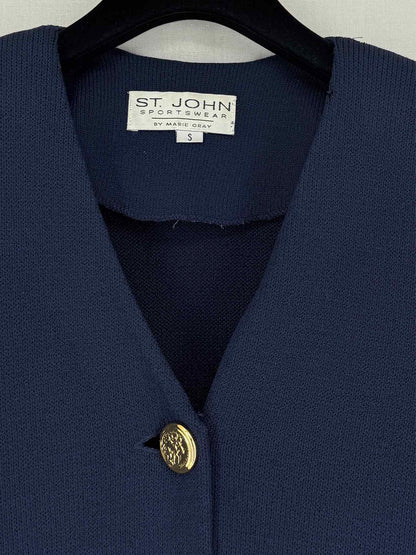 ST. JOHN Santana Blue Size Small Jacket