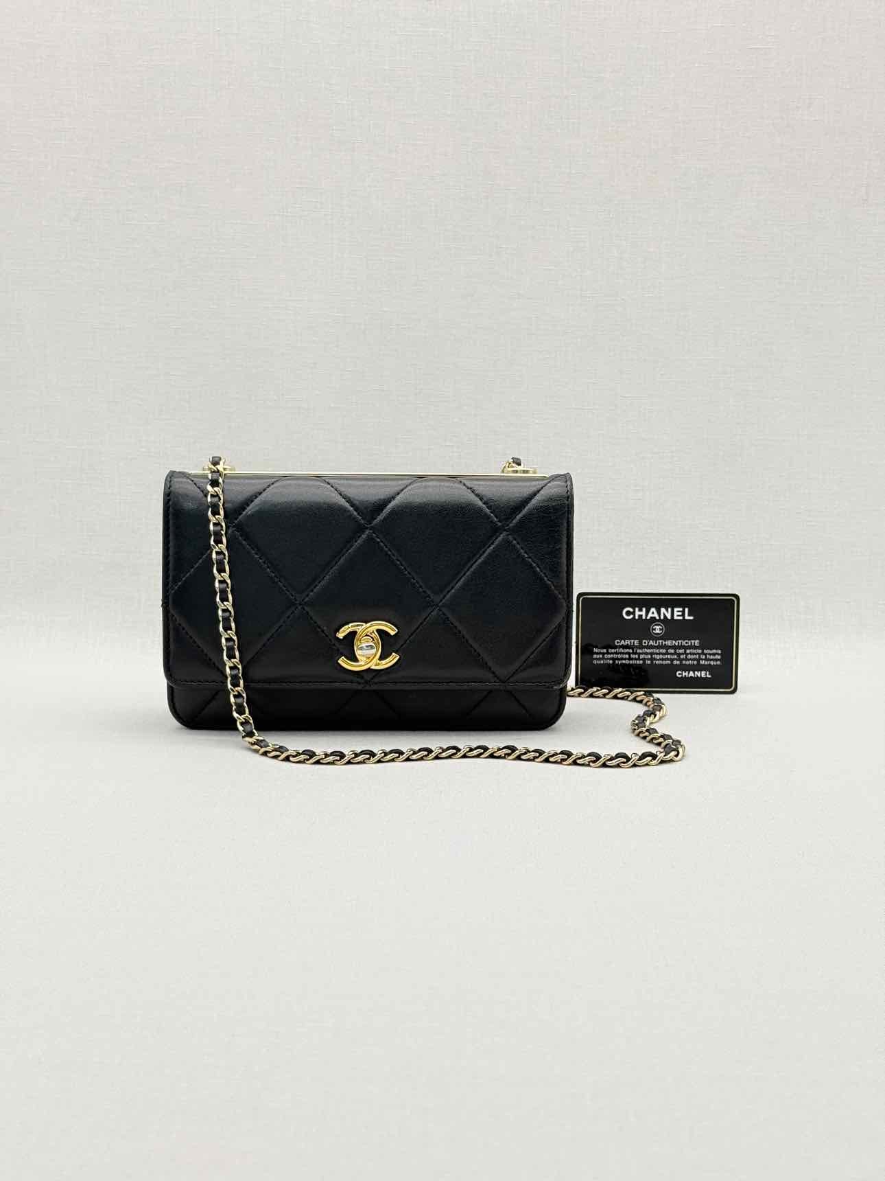 CHANEL Trendy CC WOC Black Quilted Shoulder Bag