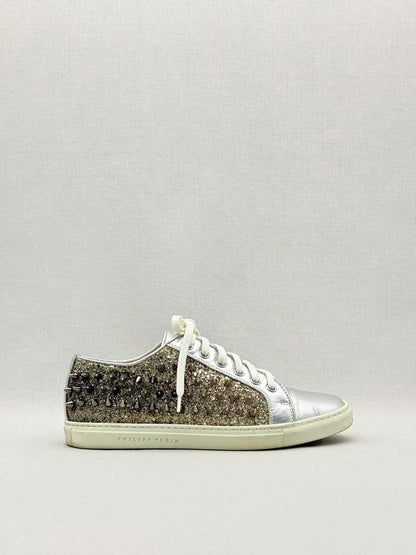 PHILIPP PLEIN Gold & Silver Size EU 36 Sneakers