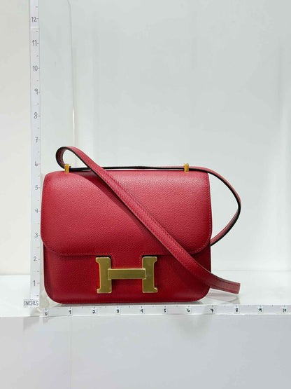 HERMES Constance Rouge Casaque Shoulder Bag