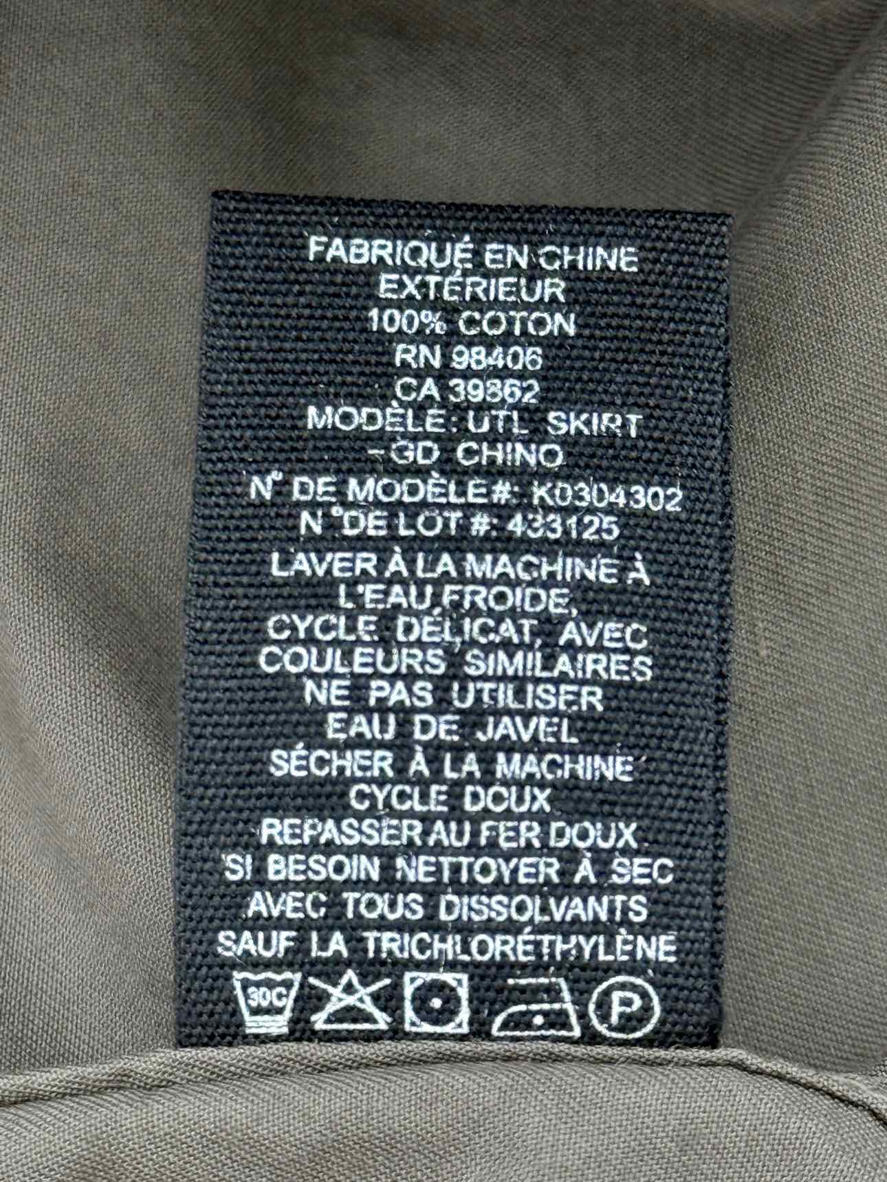 THEORY Khaki Size US 10 Mini Skirt