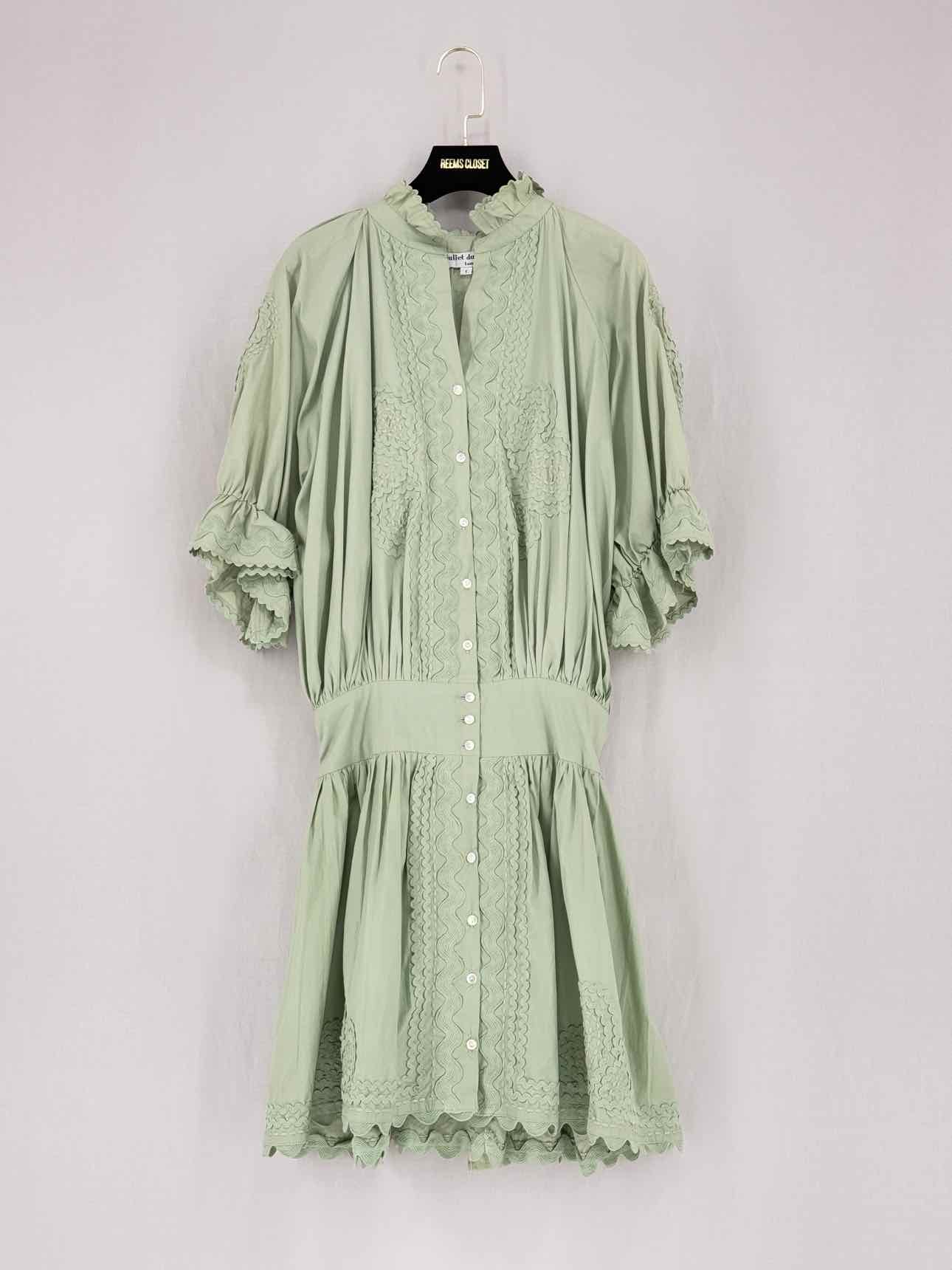 JULIET DUNN Sage Green Size US 4/6 Short Dress