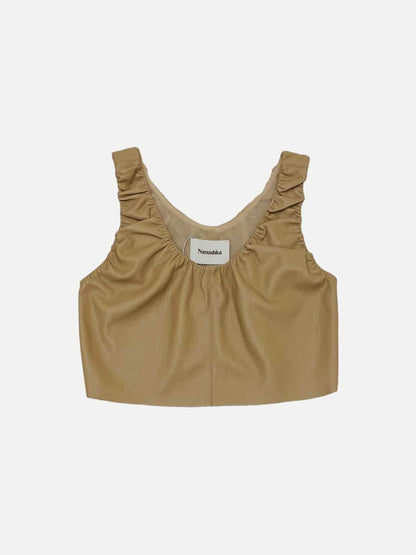 NANUSHKA Cropped Beige Size Small Top