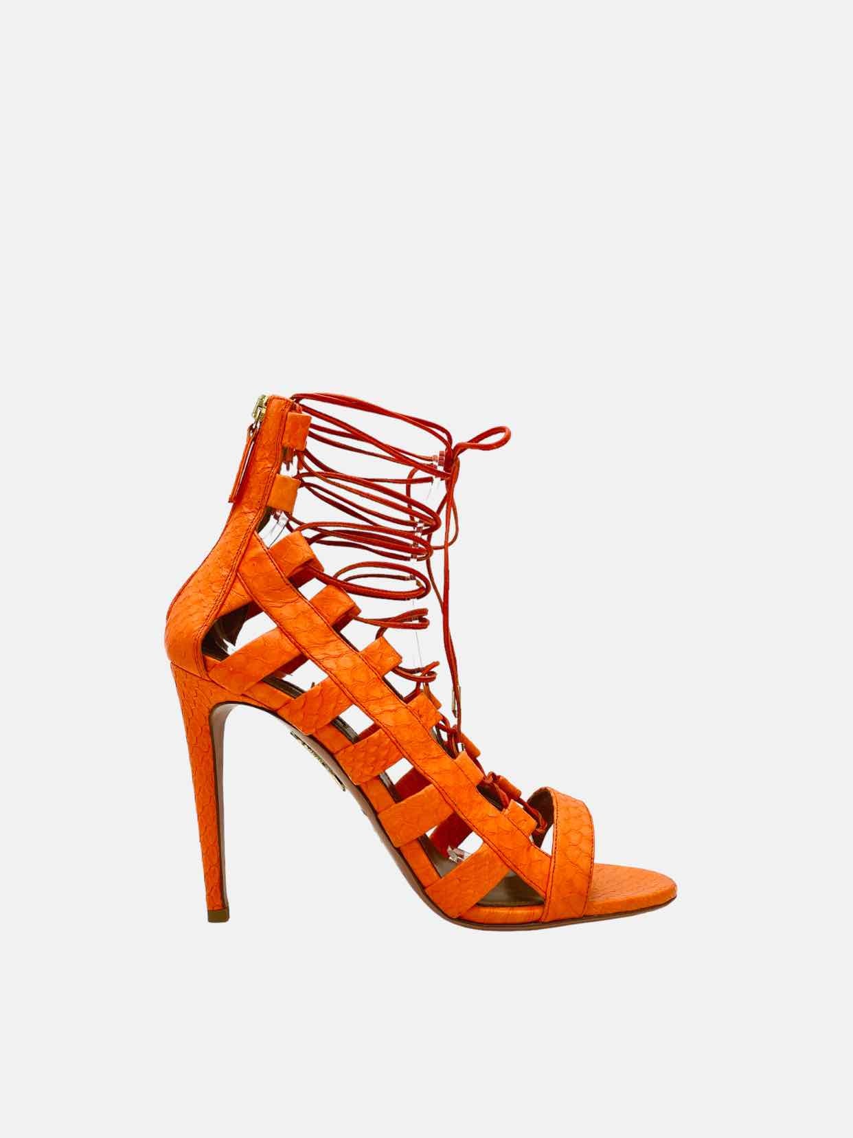 AQUAZZURA Gladiator Orange Heeled Sandals 40.5