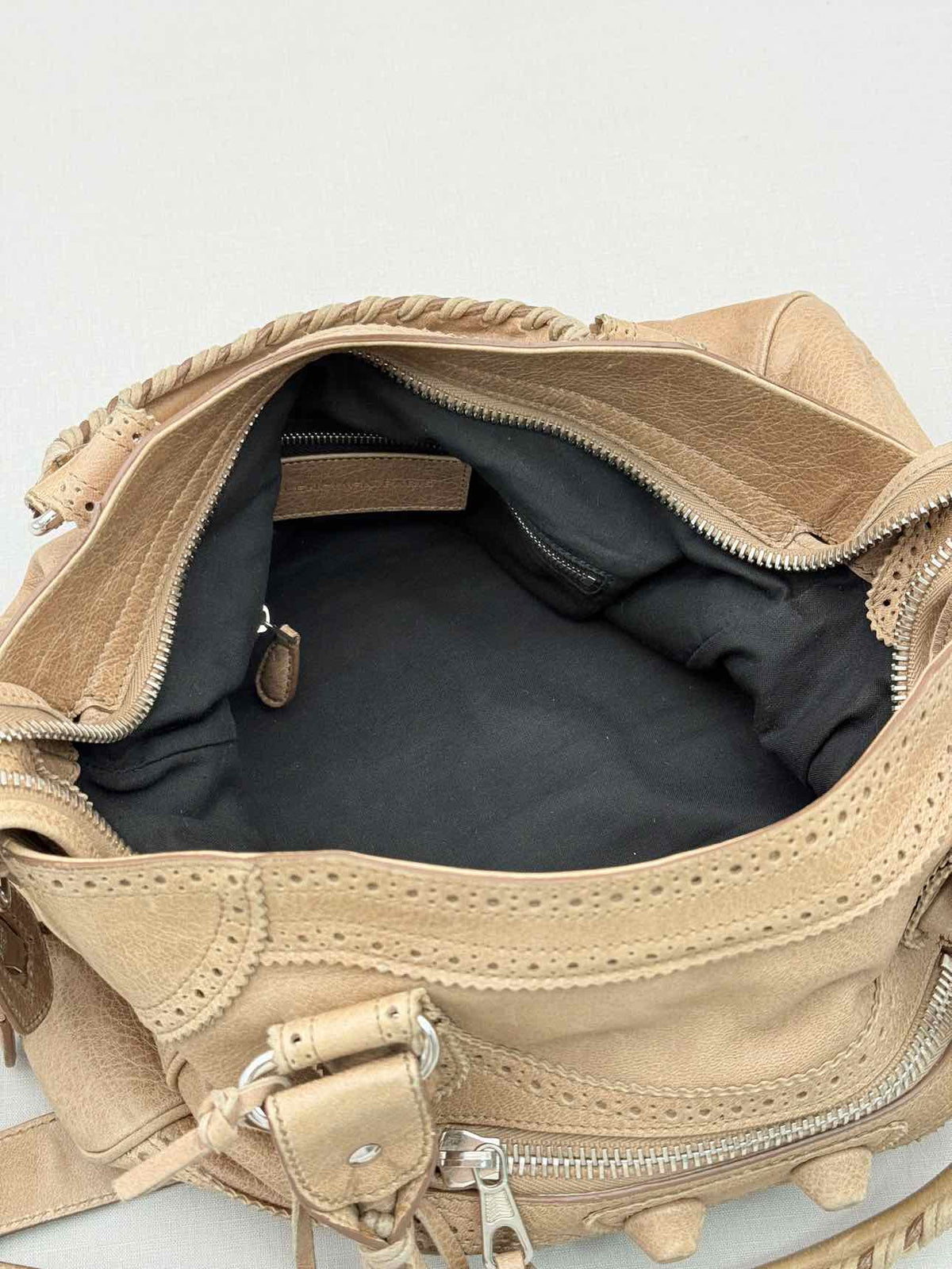 BALENCIAGA Motorcross Beige Top Handle