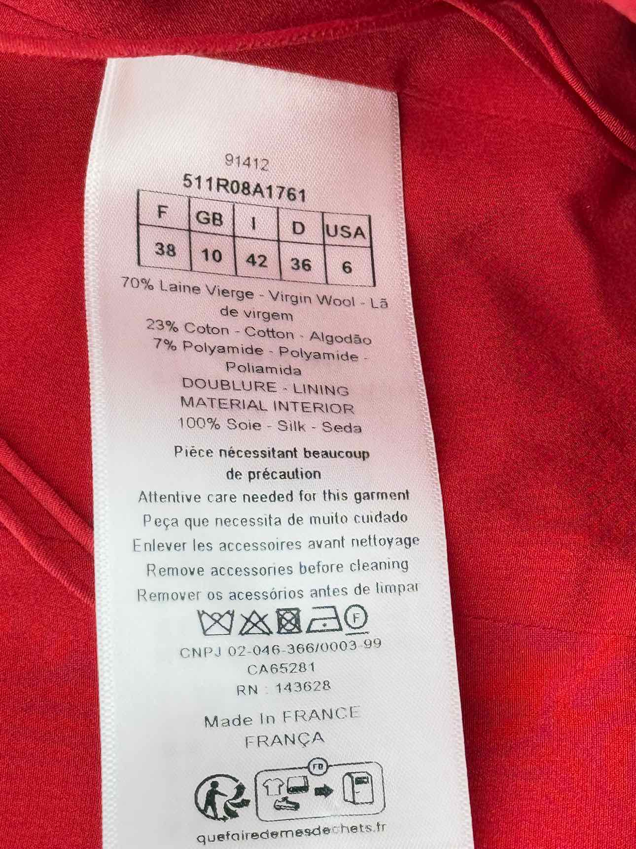 CHRISTIAN DIOR Red Size US 6 Knee Length Dress