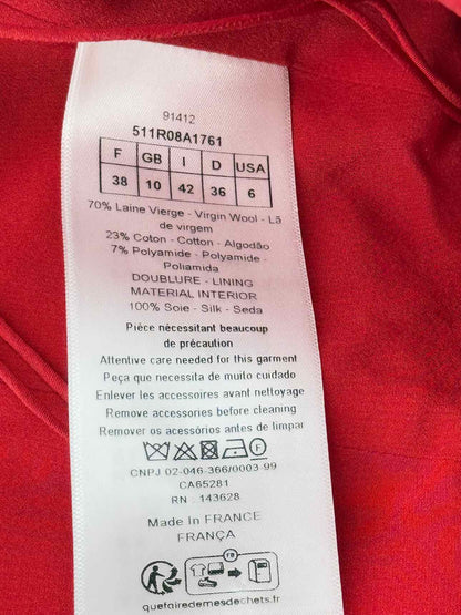 CHRISTIAN DIOR Red Size US 6 Knee Length Dress