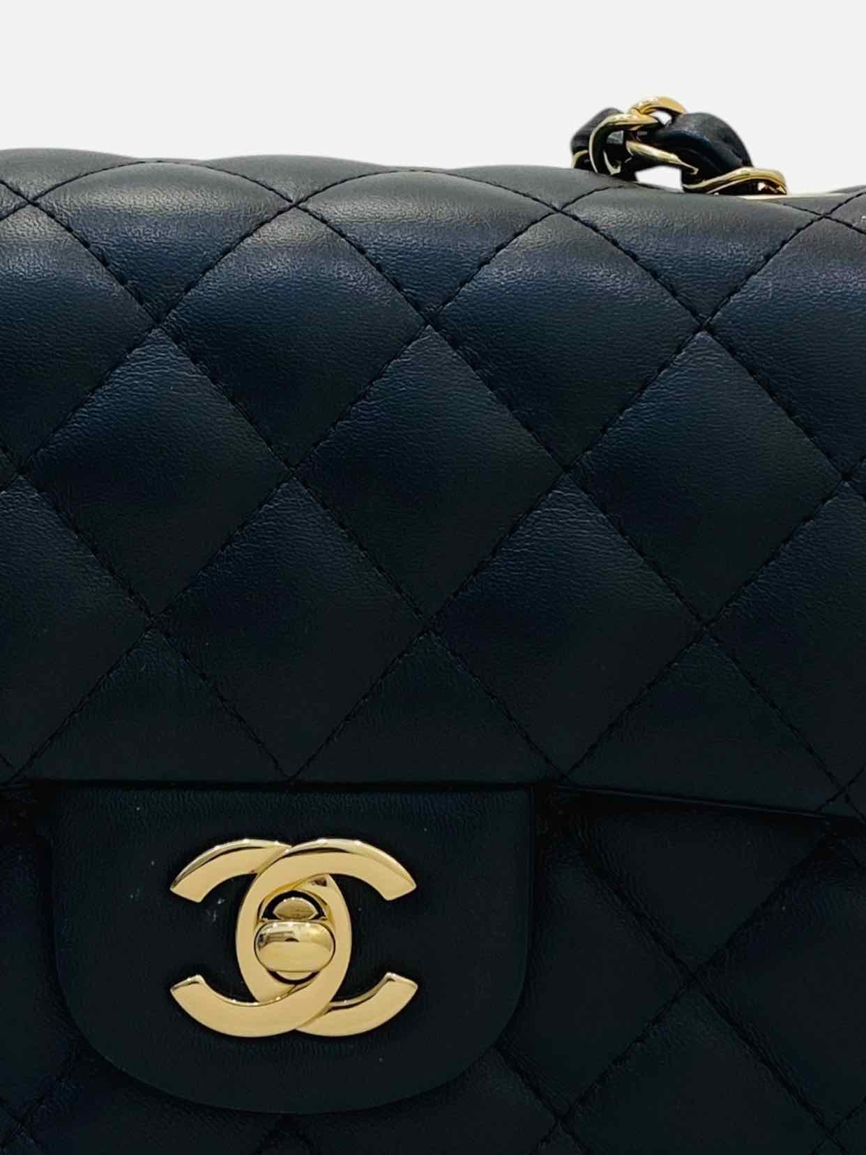 CHANEL Square Flap Black Quilted Shoulder Bag