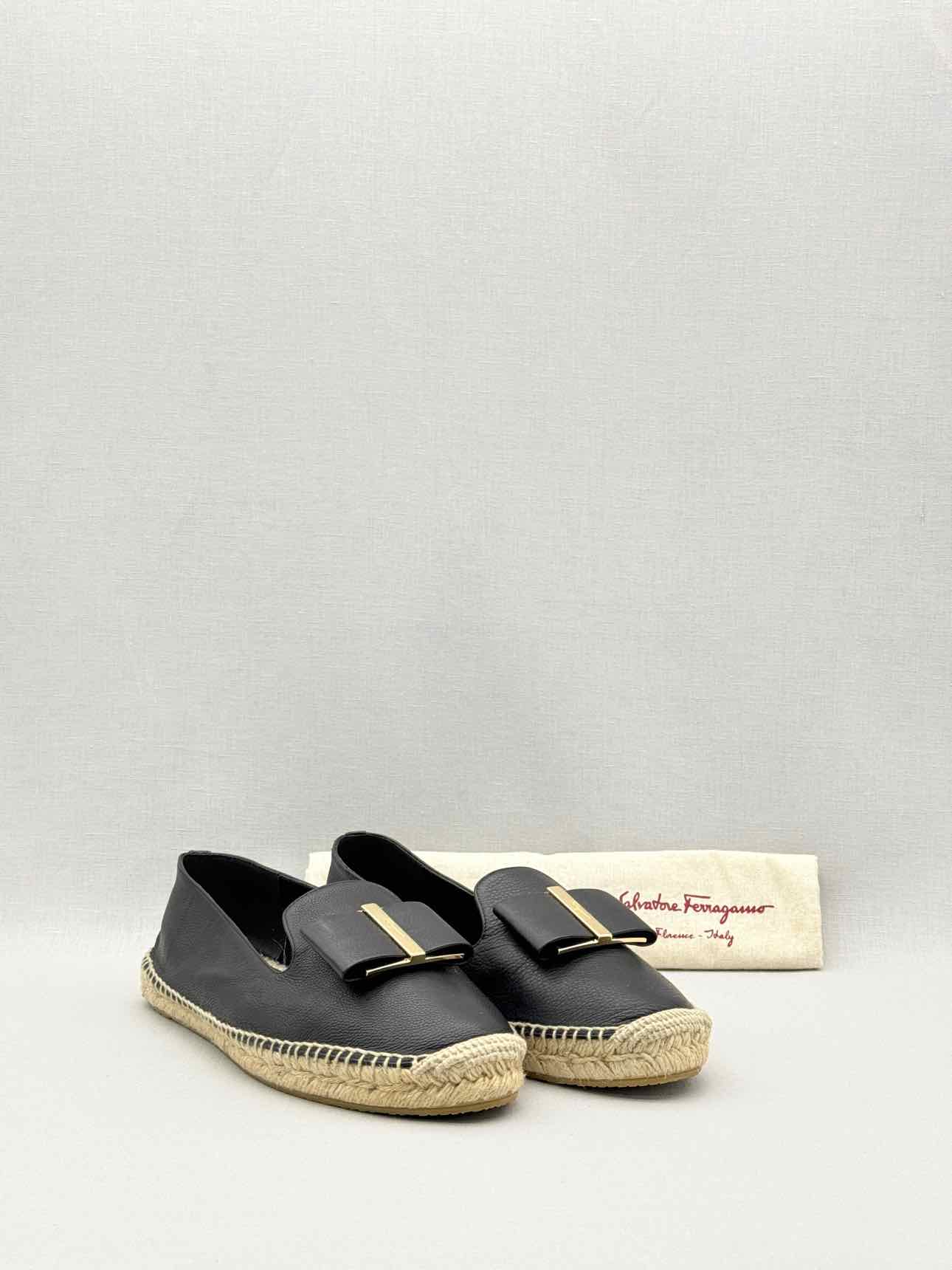 SALVATORE FERRAGAMO Sannio Black Size EU 39.5 Flats