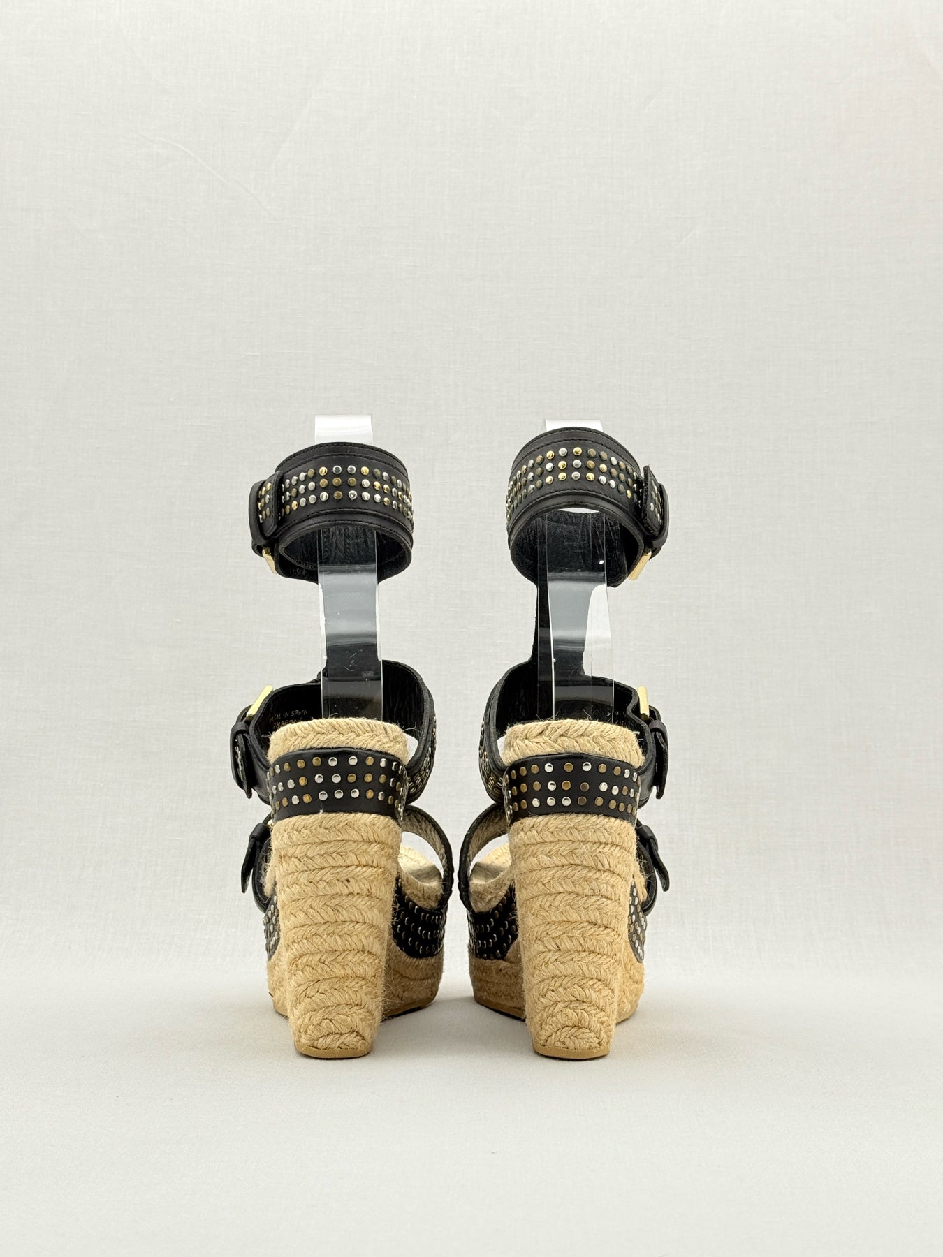 ALEXANDER MCQUEEN Espadrille Black Size EU 37 Wedges