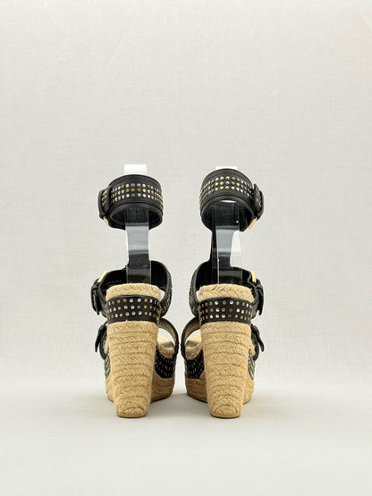 ALEXANDER MCQUEEN Espadrille Black Size EU 37 Wedges