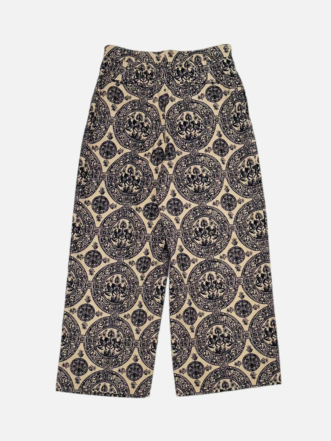 VALENTINO Beige & Black Size US 4 Pants