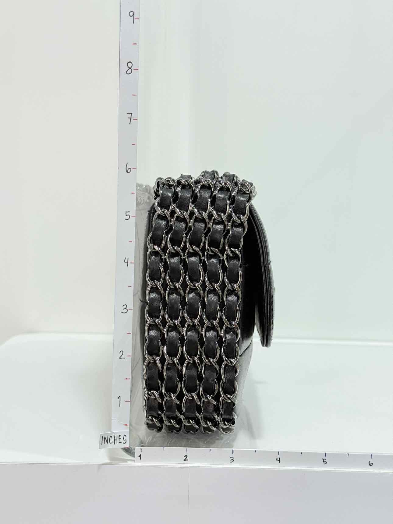 CHANEL Multi Chain Black Shoulder Bag