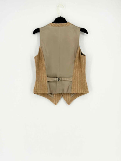RAG & BONE Priya Beige w/ Cream Size US 4 Waistcoat