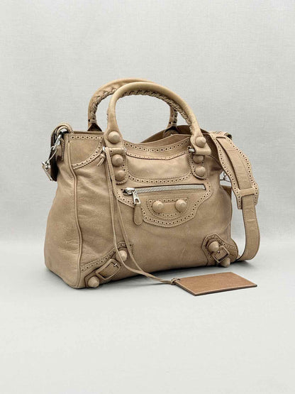 BALENCIAGA Motorcross Beige Top Handle