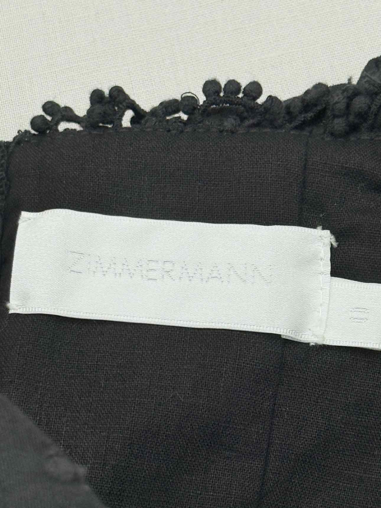 ZIMMERMANN Alia Black Ruffled Size US 0 Outfit Set