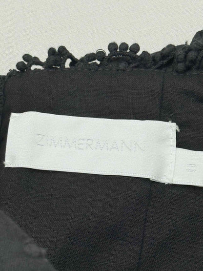 ZIMMERMANN Alia Black Ruffled Size US 0 Outfit Set