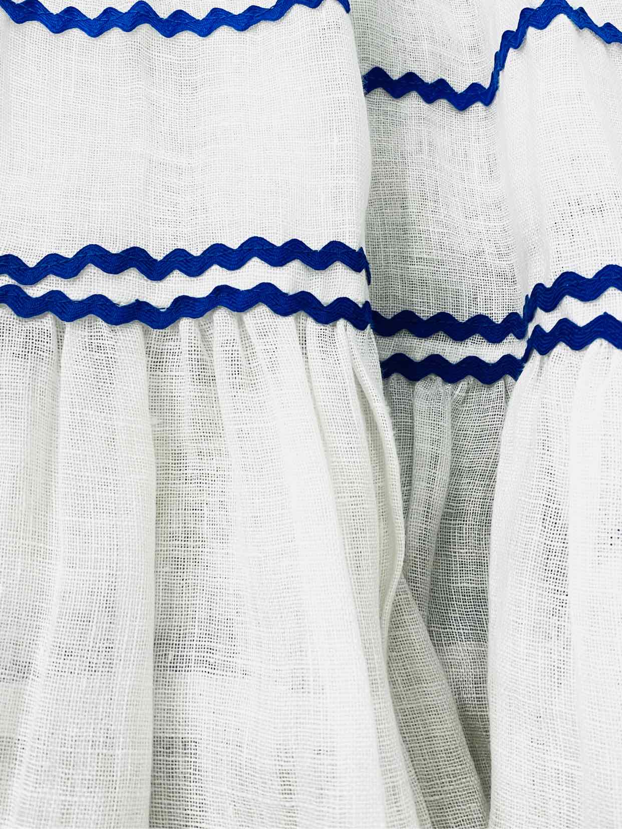 LISA MARIE Fernandez White & Blue Beach Dress