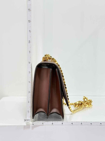 BURBERRY TB Flap Brown Multicolor Monogram Shoulder Bag