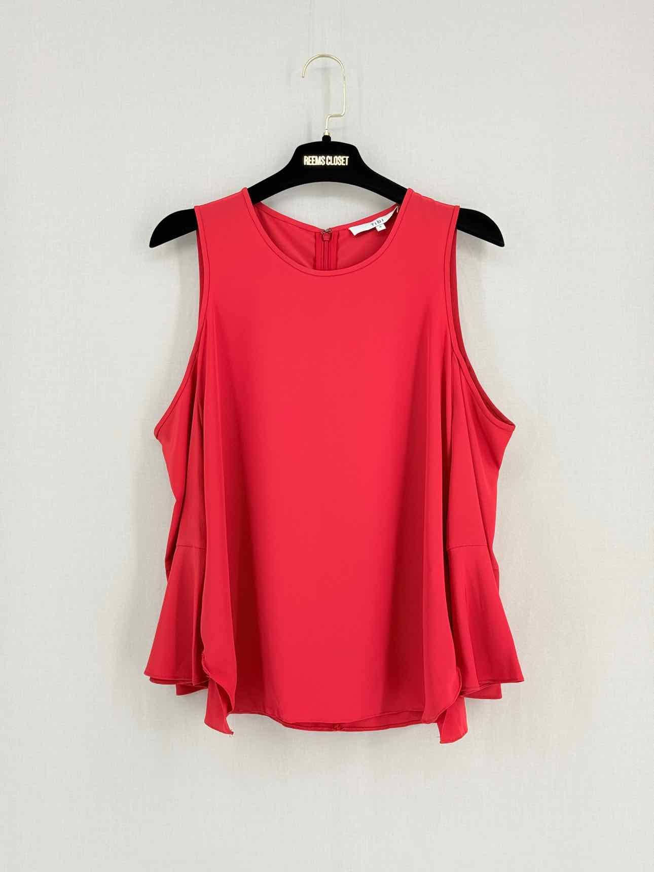 TIBI Cold Shoulder Red Size US 8 Top