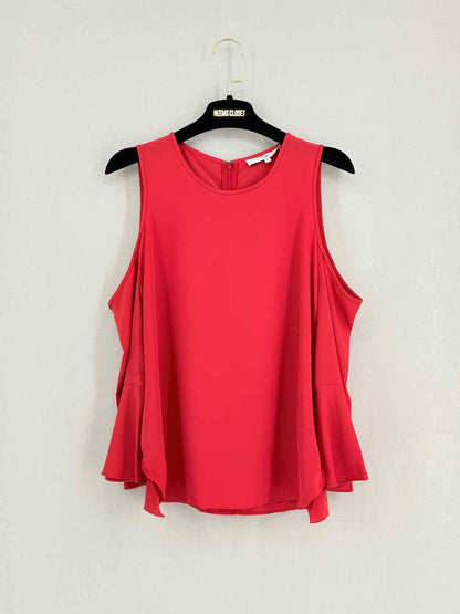 TIBI Cold Shoulder Red Size US 8 Top