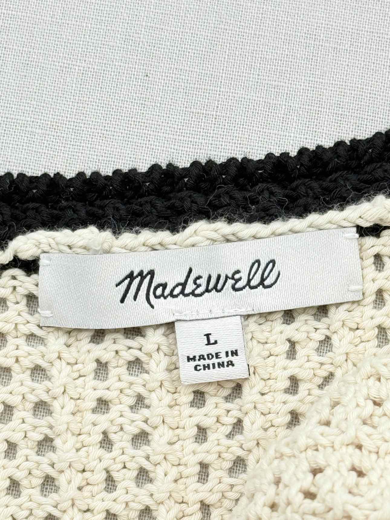 MADEWELL Beige w/ Black Trim Size Large Top