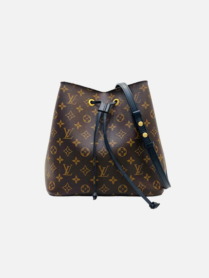 LOUIS VUITTON NeoNoe Brown & Black Monogram Bucket Bag