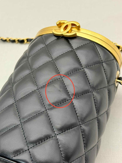 CHANEL Crown Box Black Quilted Vanity Case